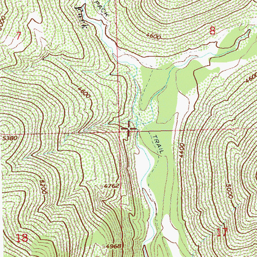 Topographic Map of North Fork Kelly Creek, ID