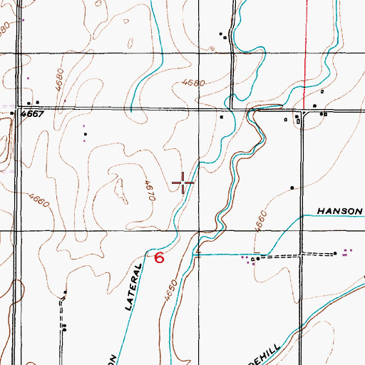 Topographic Map of Olson Lateral, ID