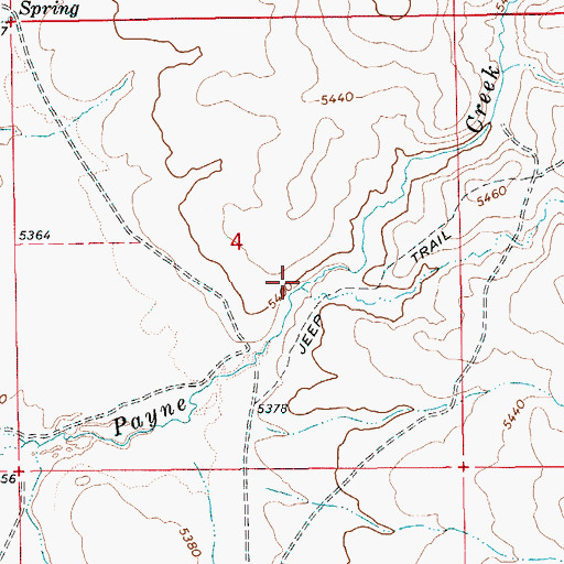 Topographic Map of Pig Creek, ID