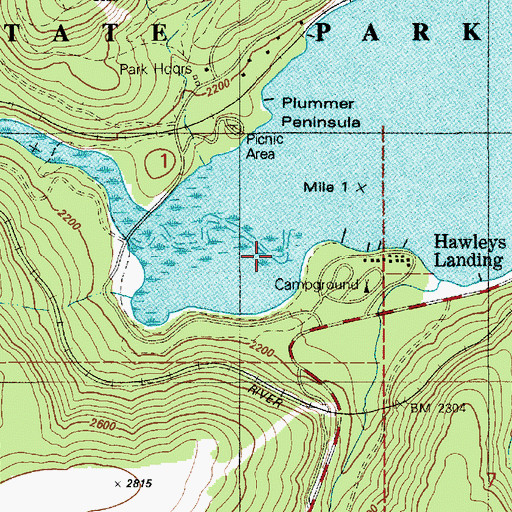 Topographic Map of Plummer Creek, ID
