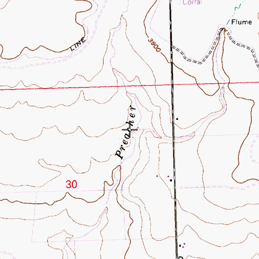 Topographic Map of Portuguese Creek, ID