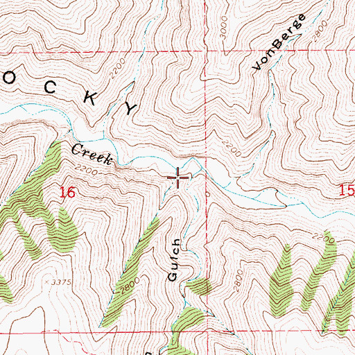 Topographic Map of Ray Church Gulch, ID