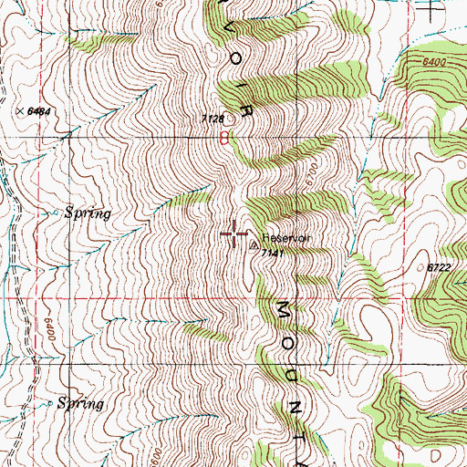 Topographic Map of Reservoir Mountain, ID