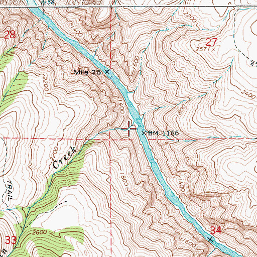 Topographic Map of Rickman Creek, ID