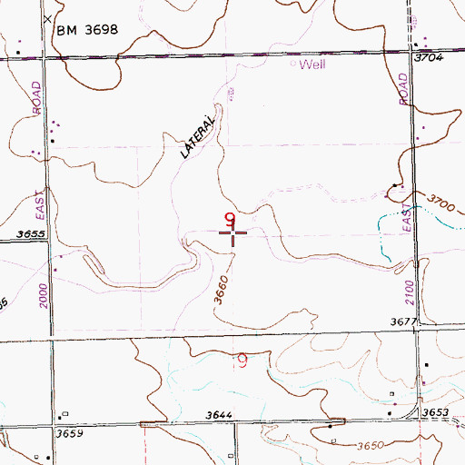 Topographic Map of Robertson Ditch, ID