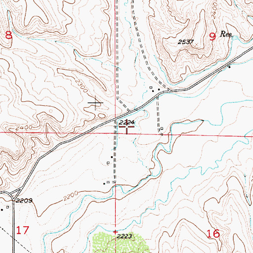 Topographic Map of Rock Quarry Gulch, ID