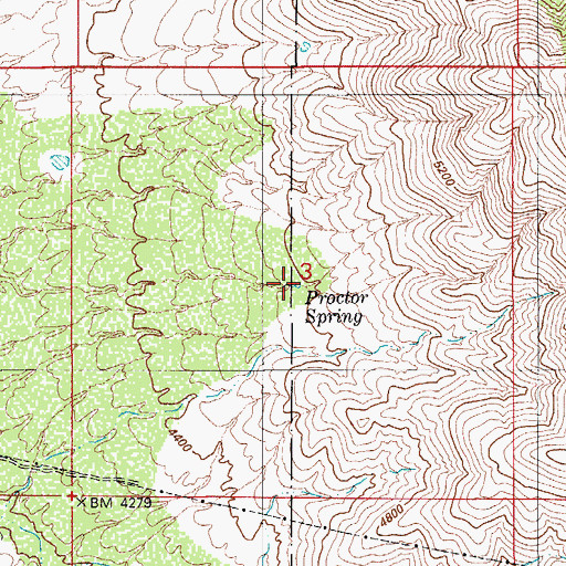 Topographic Map of Proctor Spring, AZ