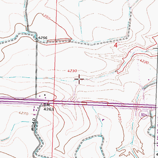 Topographic Map of S Main Drain, ID