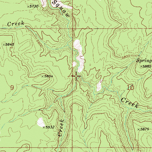 Topographic Map of Scott Creek, ID