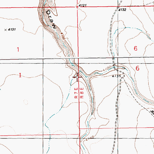 Topographic Map of Sheepshead Draw, ID