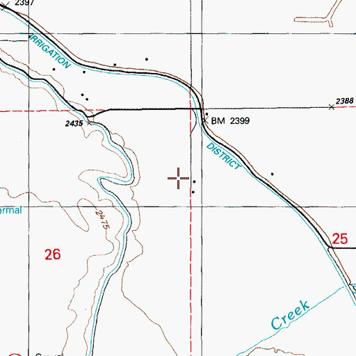 Topographic Map of Shoofly Ranch, ID