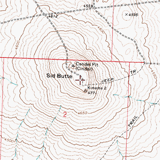 Topographic Map of Sid Butte, ID