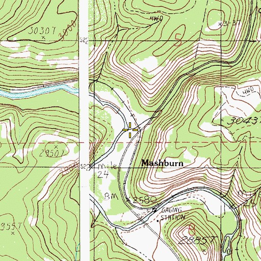 Topographic Map of Soldier Creek, ID