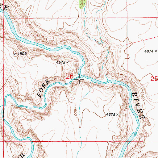 Topographic Map of South Fork Owyhee River, ID