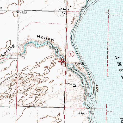 Topographic Map of Spring Hollow, ID