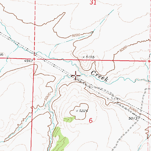 Topographic Map of Squaw Creek, ID