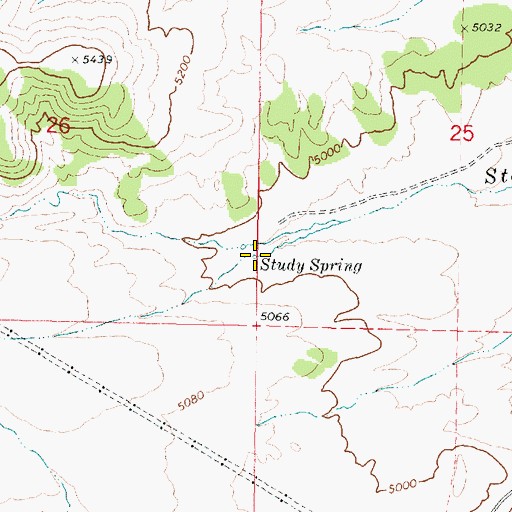 Topographic Map of Study Spring, ID
