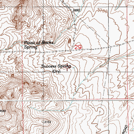 Topographic Map of Success Spring, ID