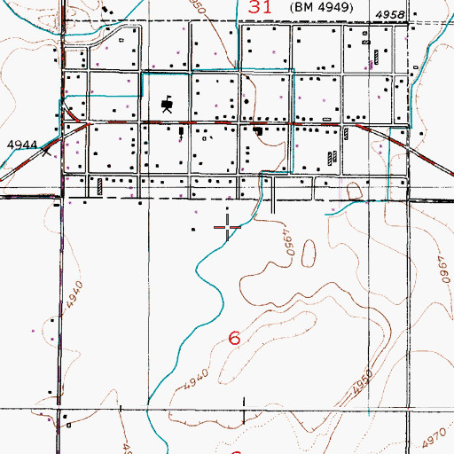 Topographic Map of Teton Canal, ID