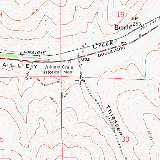 Topographic Map of Thiessen Gulch, ID