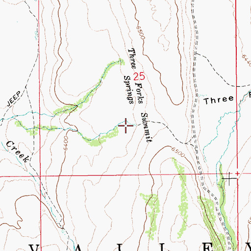 Topographic Map of Three Forks Summit Springs, ID