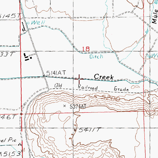 Topographic Map of Twin Springs Creek, NV