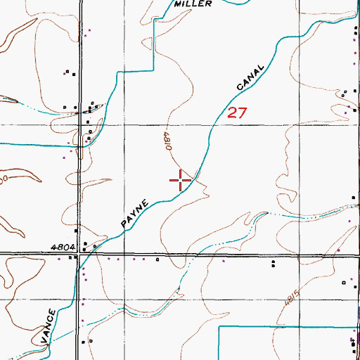 Topographic Map of Vance Payne Canal, ID