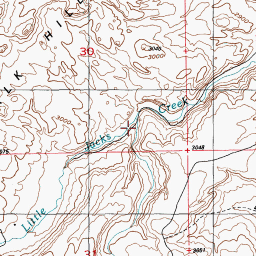 Topographic Map of Waterspout Draw, ID