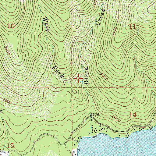 Topographic Map of West Fork Birch Creek, ID