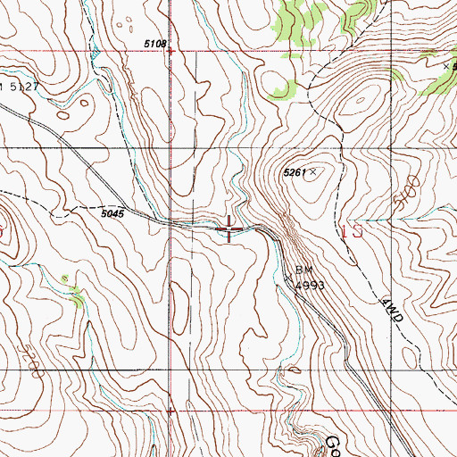 Topographic Map of West Fork Goose Creek, ID