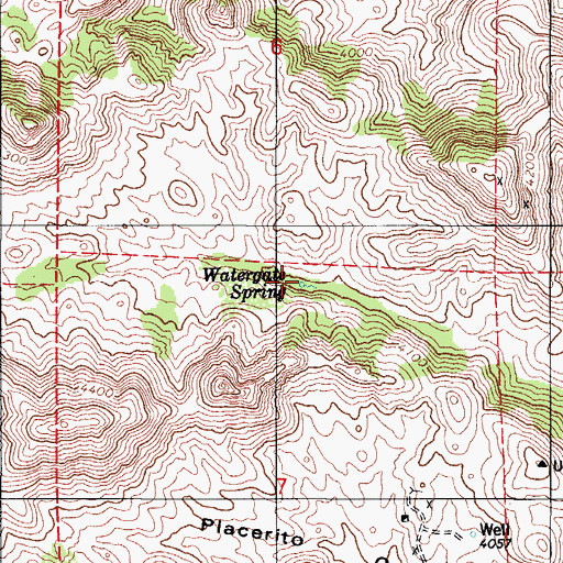 Topographic Map of Watergate Spring, AZ