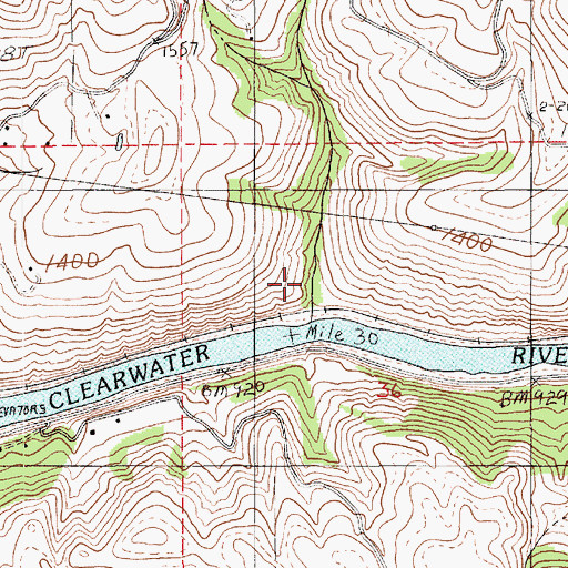 Topographic Map of Wheeler Canyon, ID