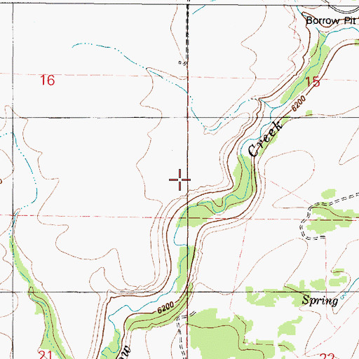 Topographic Map of Willow Creek Lava Field, ID