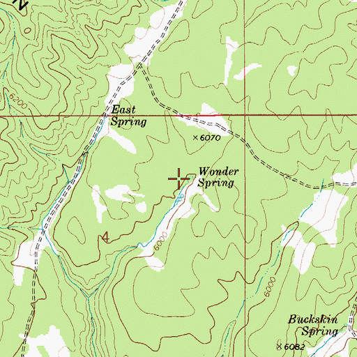 Topographic Map of Wonder Spring, ID
