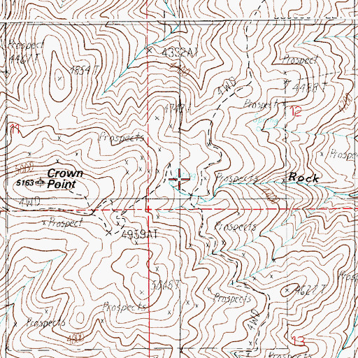 Topographic Map of X L Mine, ID