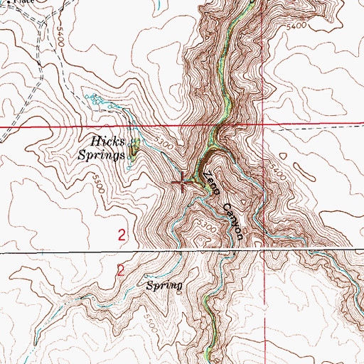 Topographic Map of Zeno Canyon, ID