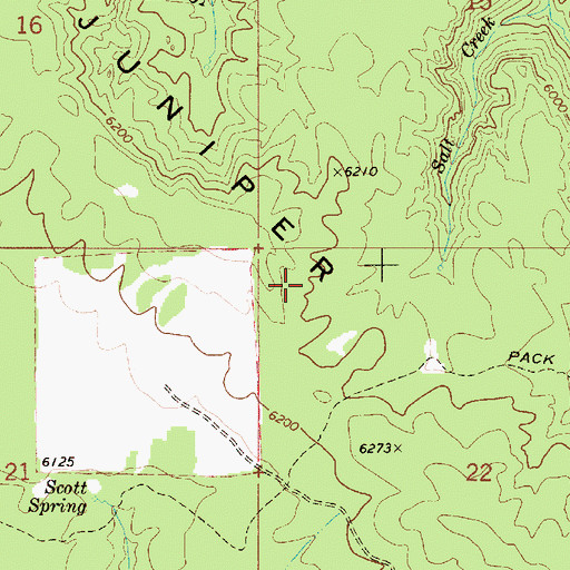 Topographic Map of Section Twentyseven Spring, ID