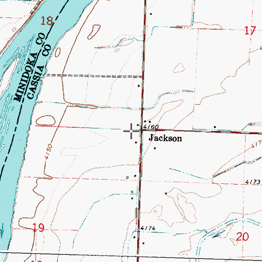 Topographic Map of Jackson, ID