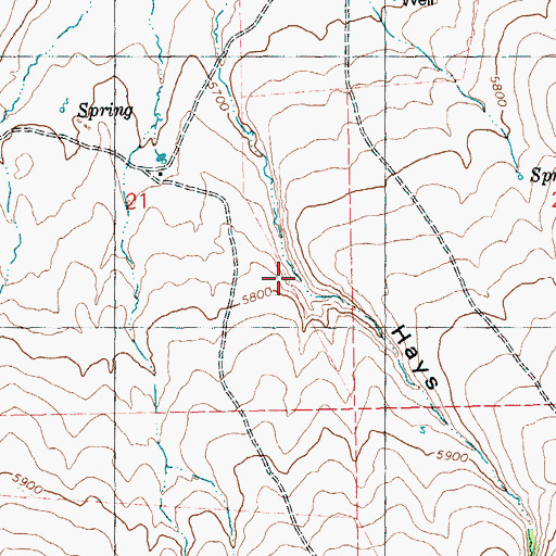 Topographic Map of Ross Pasture Creek, ID