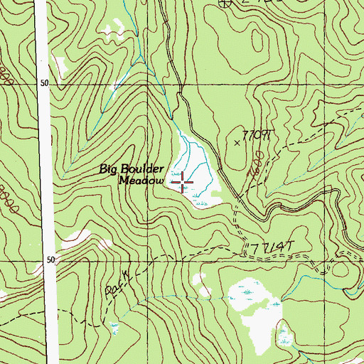 Topographic Map of Big Boulder Meadow, ID