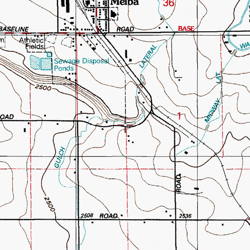 Topographic Map of Gulch Lateral, ID