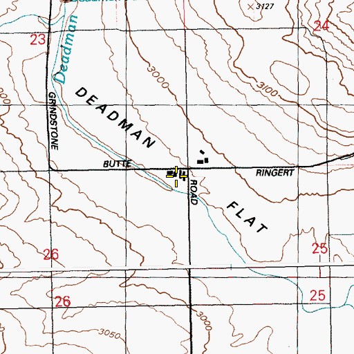Topographic Map of Deadman Flat, ID