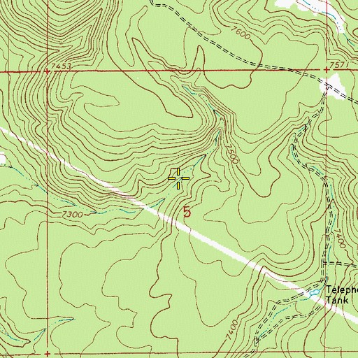 Topographic Map of Bear Tank, AZ