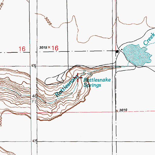 Topographic Map of Rattlesnake Springs, ID