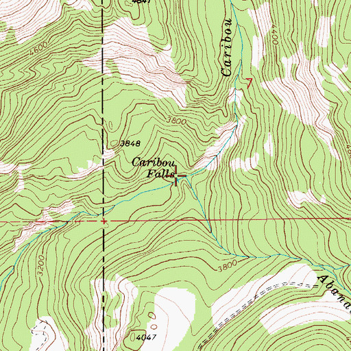 Topographic Map of Abandon Creek, ID