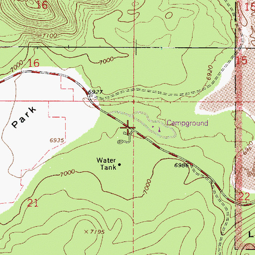 Topographic Map of Bonito Recreation Site, AZ