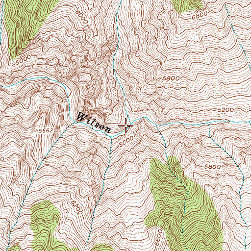 Topographic Map of Alpine Creek, ID
