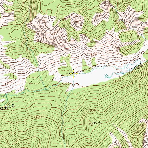 Topographic Map of Alta Creek, ID