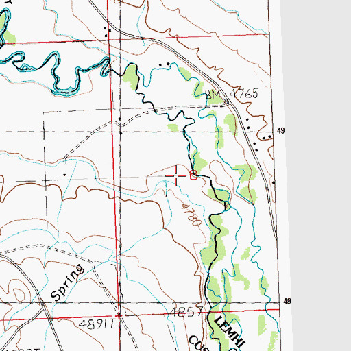 Topographic Map of Anderson Spring, ID