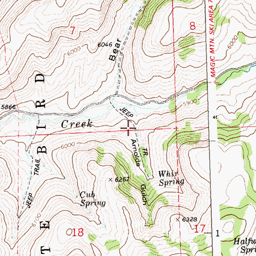 Topographic Map of Arnolds Gulch, ID